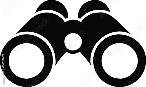 Binoculars icon on white background. Vector 