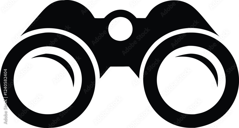 Binoculars icon on white background. Vector Binoculars icon on white background. Vector