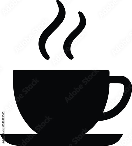 Coffee cup simple icon. Vector