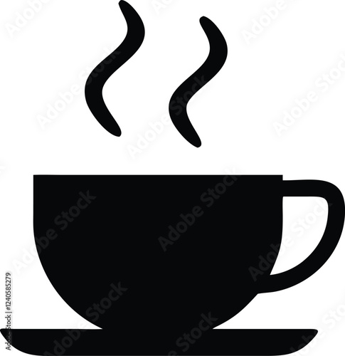 Coffee cup simple icon. Vector