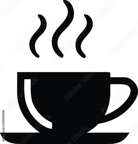 Coffee cup simple icon. Vector