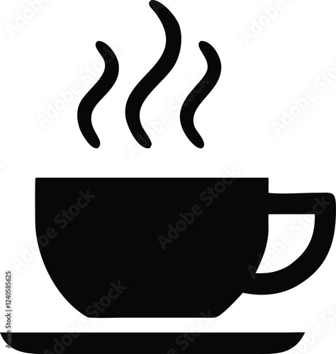 Coffee cup simple icon. Vector