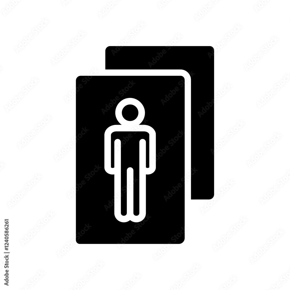 Man vector icon. account illustration sign. user symbol. person logo. Man vector icon. account illustration sign. user symbol. person logo.