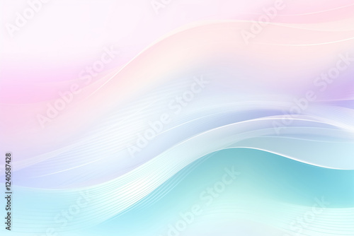 Holographic waves background with pastel colors, abstract creative graphics