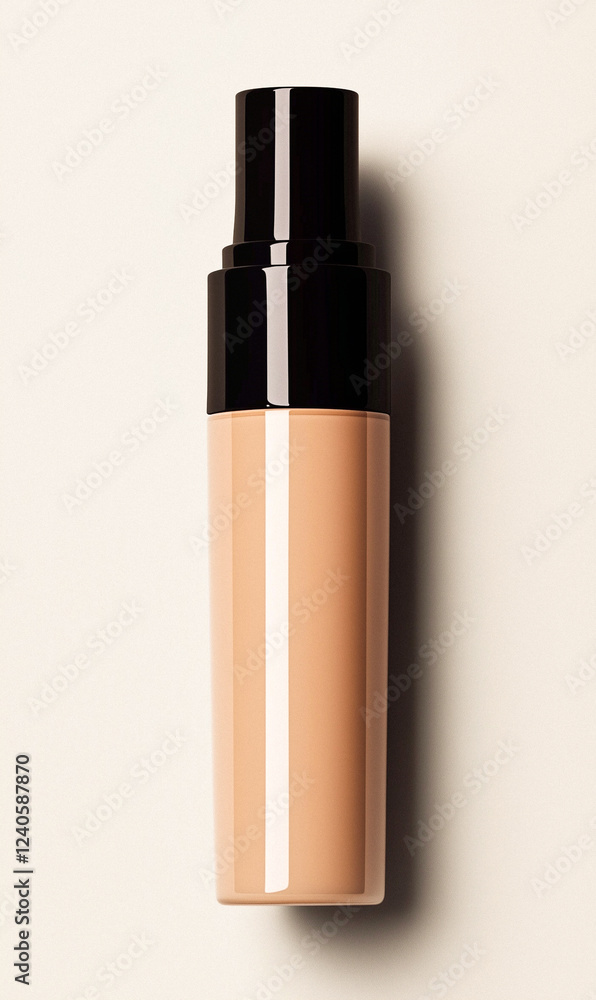 Image of Beige Liquid Foundation in Cylindrical Bottle Image of Beige Liquid Foundation in Cylindrical Bottle