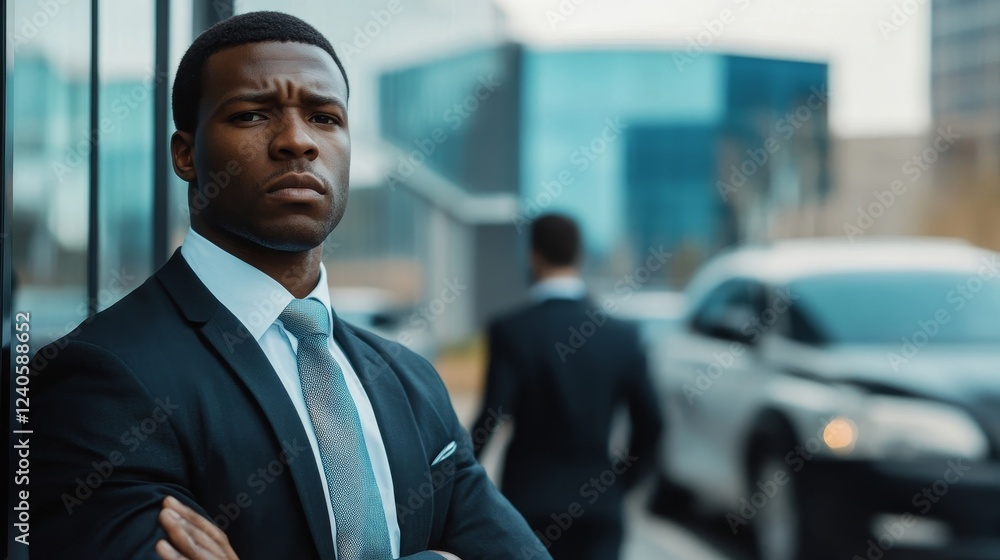 Corporate Executive Protected by Professional Security Guard, Corporate Executive Protected by Professional Security Guard,