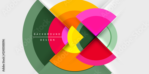 Target circle geometric abstract shapes. Vector Illustration For Wallpaper, Banner, Background, Card, Book Illustration, landing page