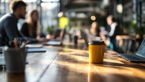 Coffee Break in a Busy Coworking Space