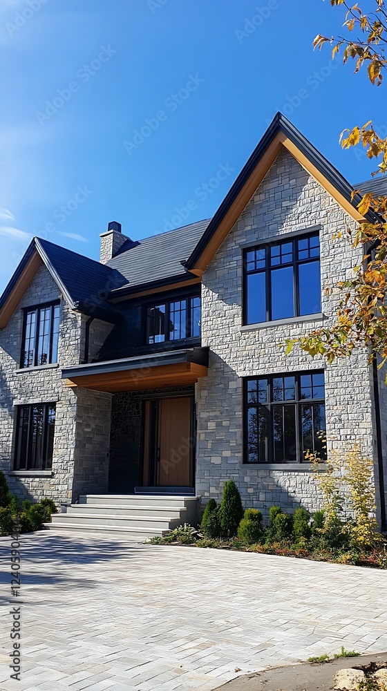 Obraz premium New luxury home construction Exterior