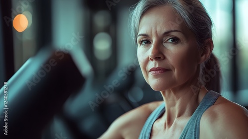 Free Download Mature Woman Confidently Poses at the Gym - GFXLoad