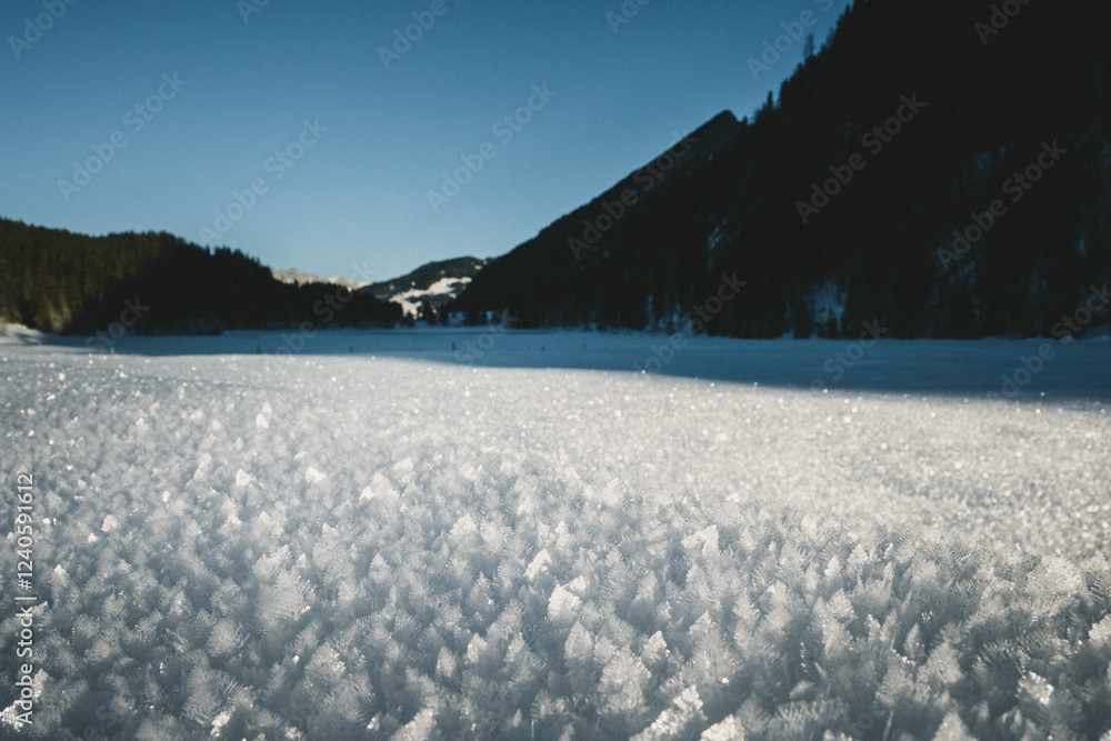 Obraz premium winter landscape with snow covered mountains