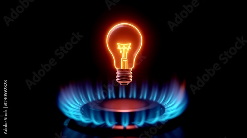 Gas stove and light bulb