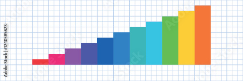 color graphic in lgbt style on the background of a school notebook sheet
