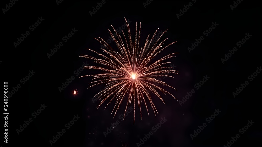 Fireworks blooming in the night sky Fireworks blooming in the night sky