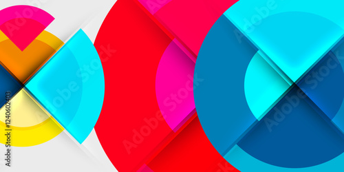 Target circle geometric abstract shapes. Vector Illustration For Wallpaper, Banner, Background, Card, Book Illustration, landing page