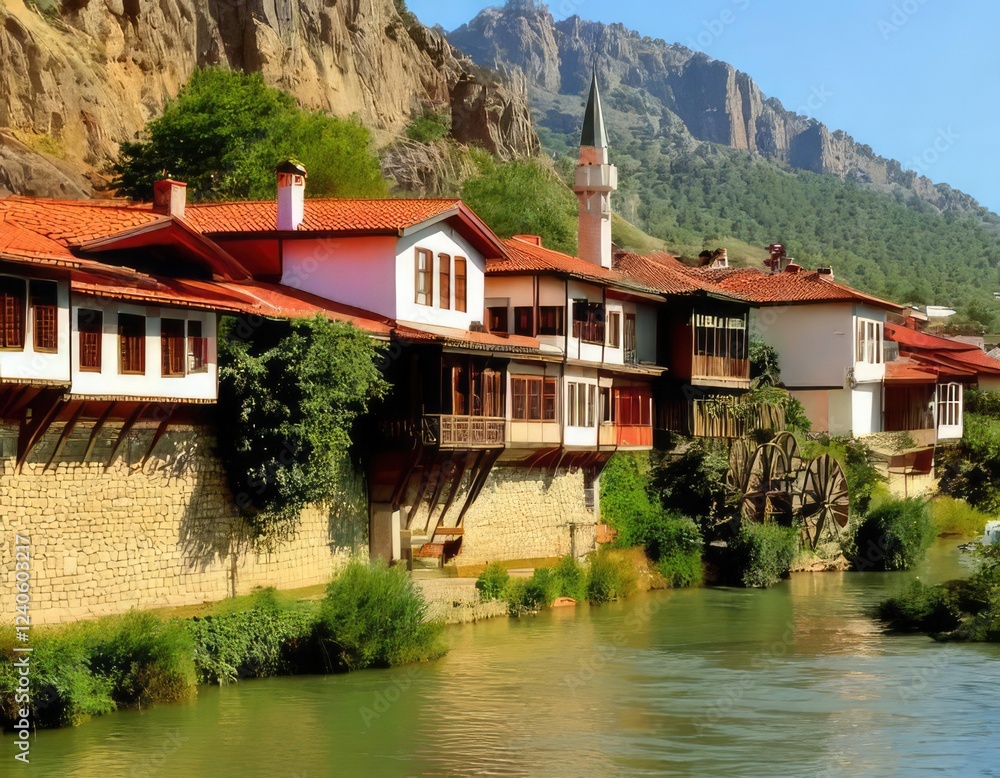 Fototapeta premium Tarihi Amasya evleri