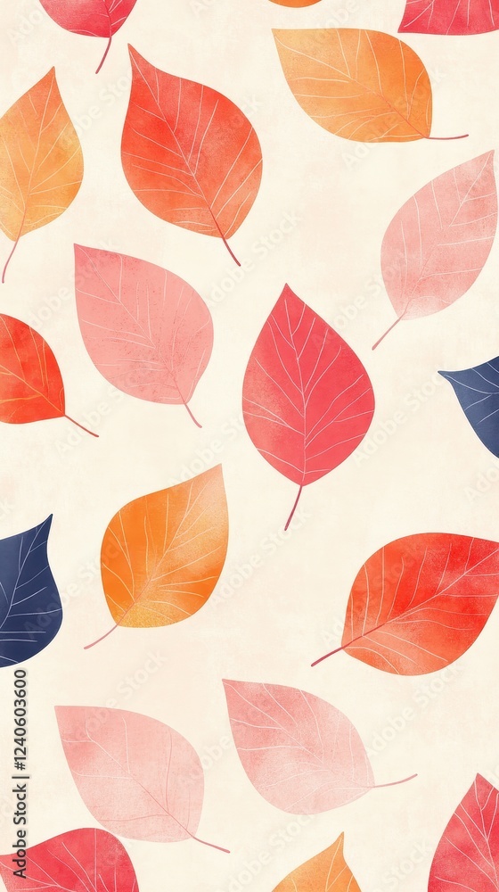 Fototapeta premium Colorful Autumn Leaves Pattern Design