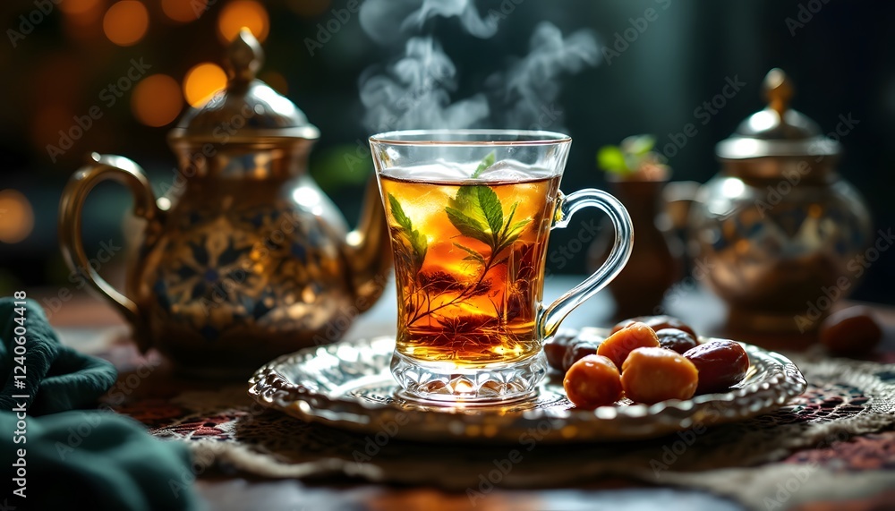 Warm Aromatic Tea with Dates and Mint Warm Aromatic Tea with Dates and Mint