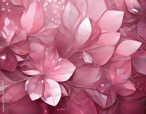  Rose quartz pattern, fancy pink color palette, studio lighting  photo