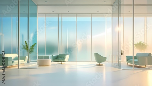 modern office interior with a window