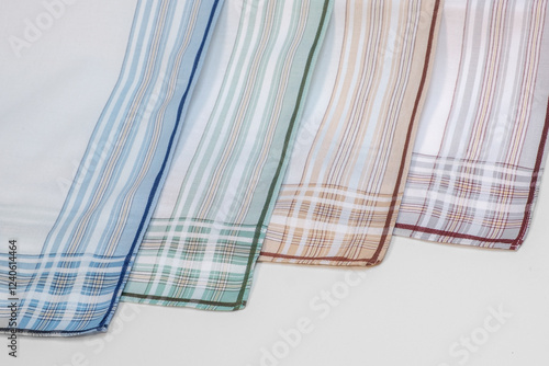 Obraz na płótnie Set of vintage stripped handkerchiefs for men. w salonie