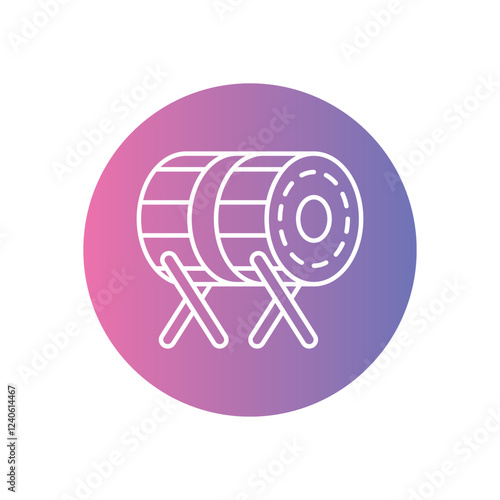 Dhol  icon vector stock illustration