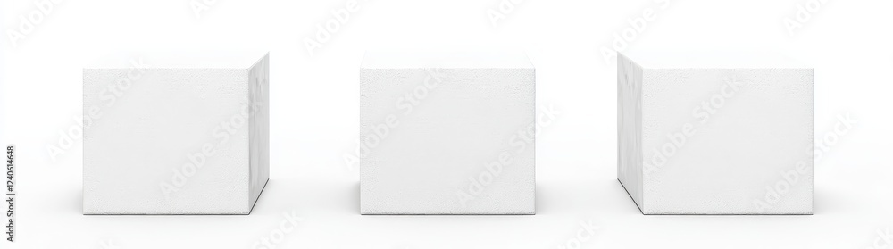 A transparent PNG mockup of an empty product packaging box, isolated on a white background. A transparent PNG mockup of an empty product packaging box, isolated on a white background.