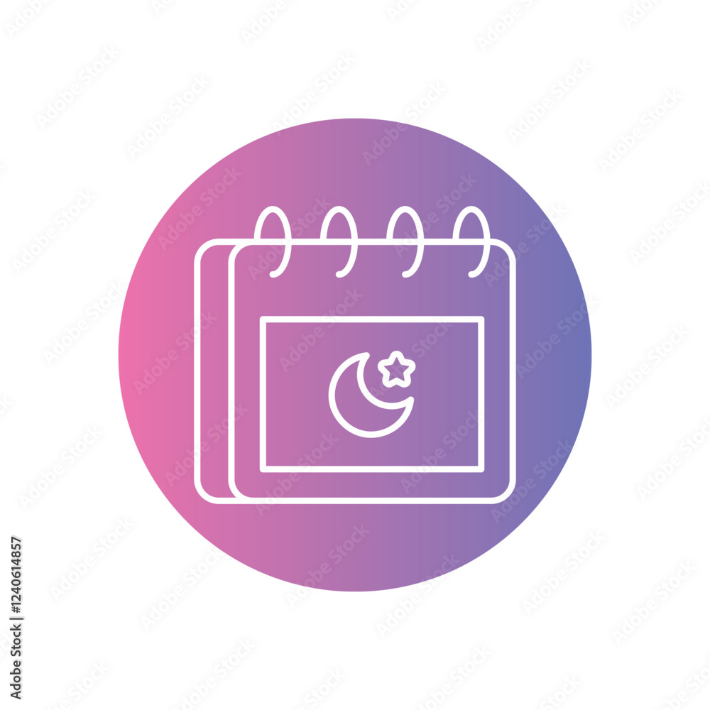 Eid Calendar icon vector stock illustration Eid Calendar icon vector stock illustration