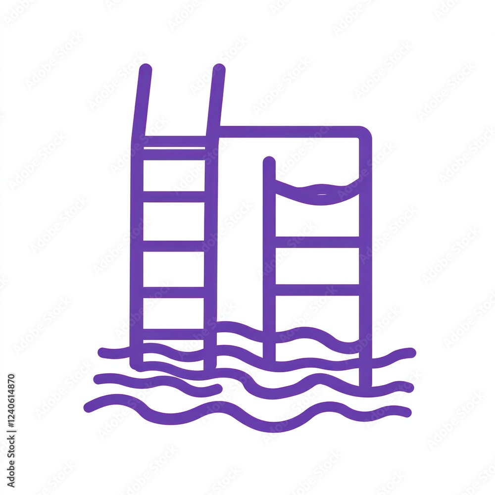 Pool ladders, water, summer fun, leisure, relaxation Pool ladders, water, summer fun, leisure, relaxation