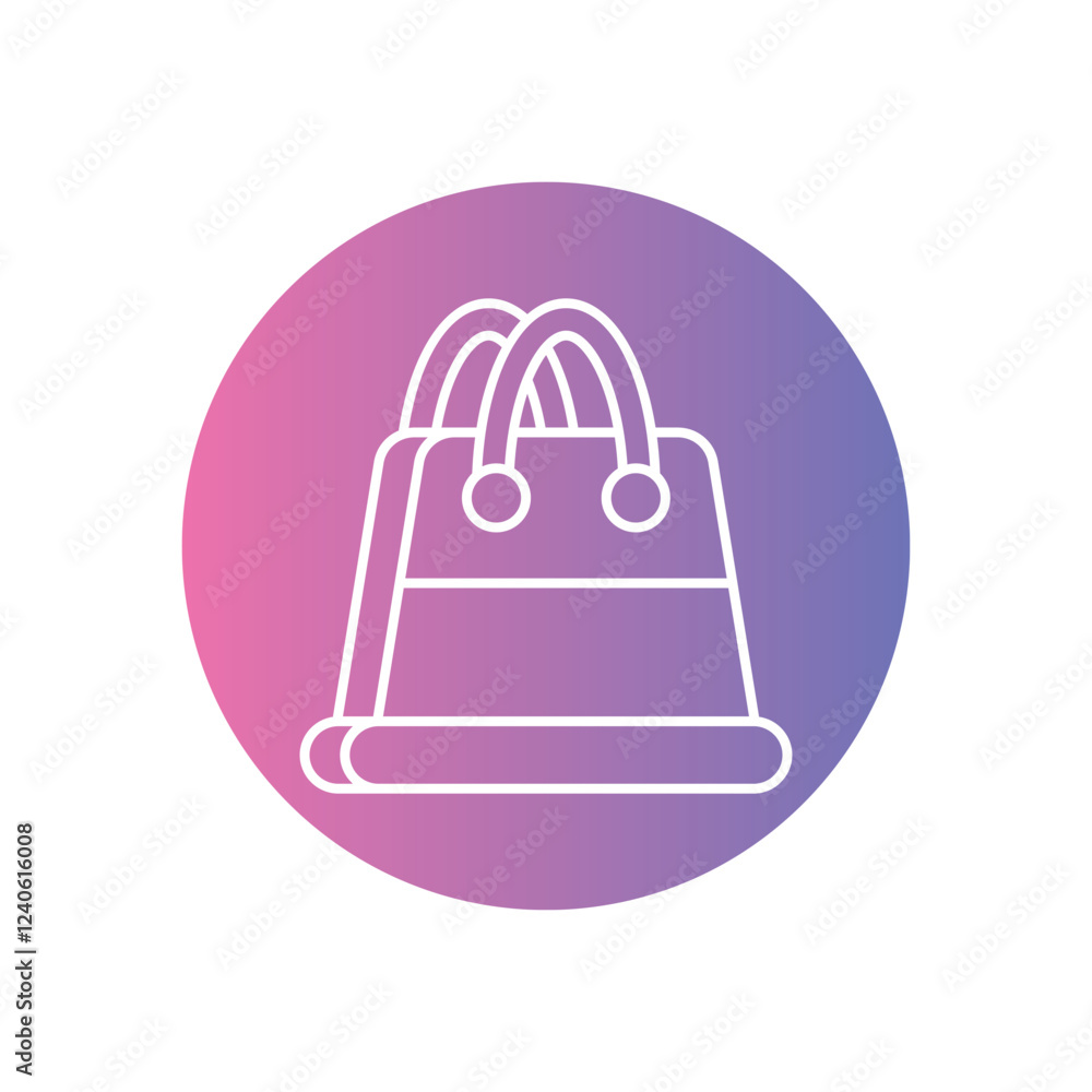 Eid Shopping icon vector stock illustration