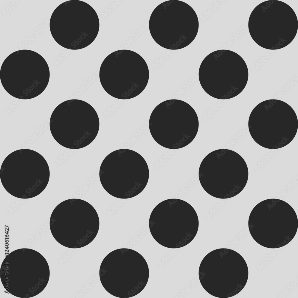 Geometric abstract vector design for print on textile. Seamless black and gray polka dot pattern. Round circles in modern style. Minimalistic retro concept Geometric abstract vector design for print on textile. Seamless black and gray polka dot pattern. Round circles in modern style. Minimalistic retro concept