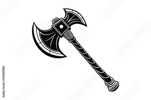 Tomahawk Silhouette vector illustration on white background