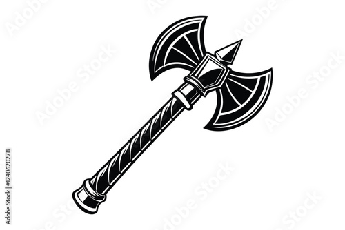 Tomahawk Silhouette vector illustration on white background