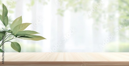This captivating coffee shop photo highlights a charming shelf and table setup, perfect for elevating any cafe or restaurant decor. The gentle bokeh in the background adds a magical aura to the scene
