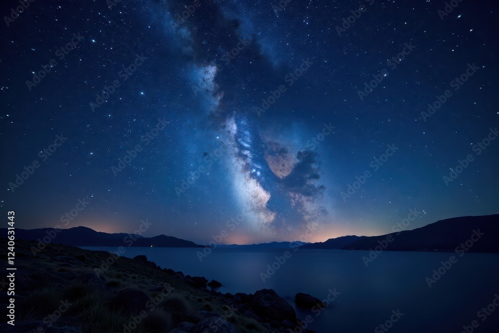 Vast, dark night sky brimming with countless stars , stars, nature Vast, dark night sky brimming with countless stars , stars, nature