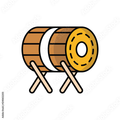 Dhol  icon vector stock illustration
