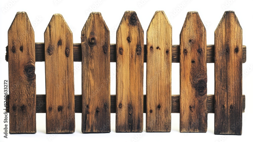 Rustic wooden fence panels with texture and natural grain patterns Rustic wooden fence panels with texture and natural grain patterns