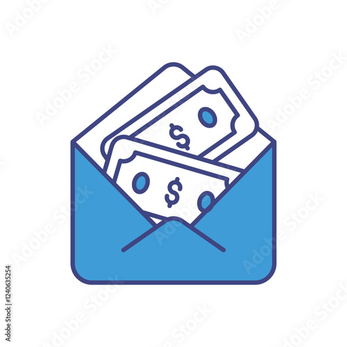 Money Envelope icon vector stock illustration