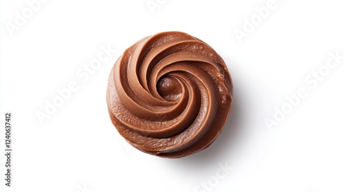 Wallpaper Mural Cocoa-infused chocolate spread with smooth and creamy swirls, top view, isolated on white Torontodigital.ca