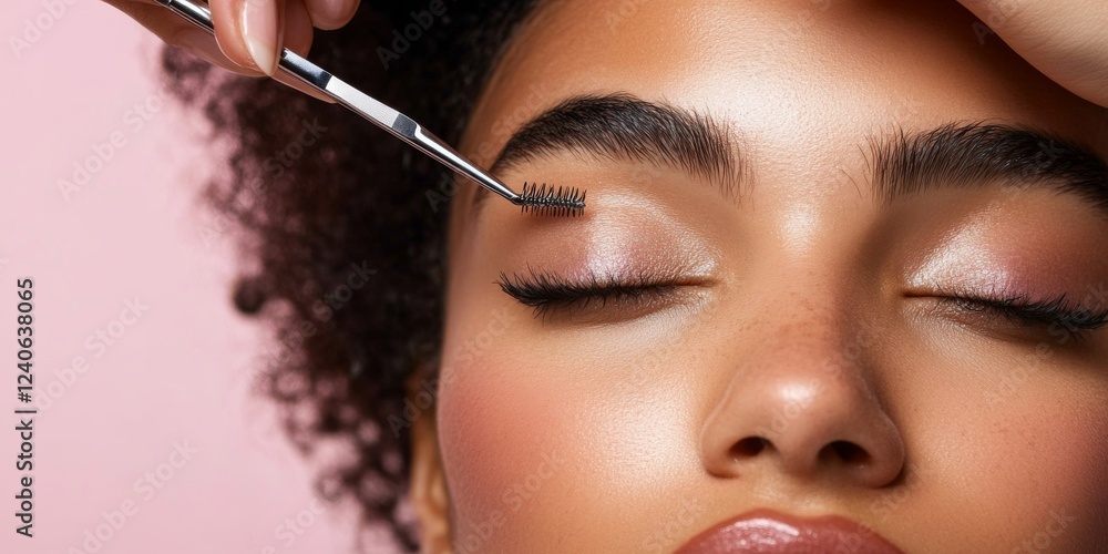 custom made wallpaper toronto digitalBeautician applying eyelash extension on young woman in beauty salon