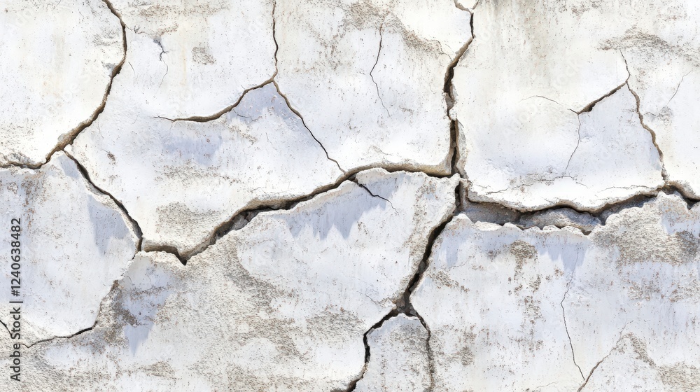 Obraz premium Detailed View of a Weathered, Cracked Concrete Wall; A Stunning Architectural Texture