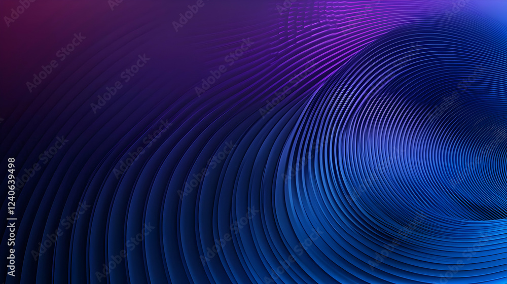 Abstract Blue Curves Flow Dynamically Abstract Blue Curves Flow Dynamically