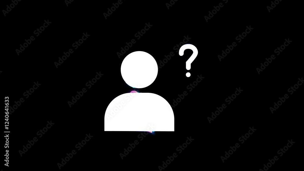 Character with a question mark. 4k video for your project. Character with a question mark. 4k video for your project.