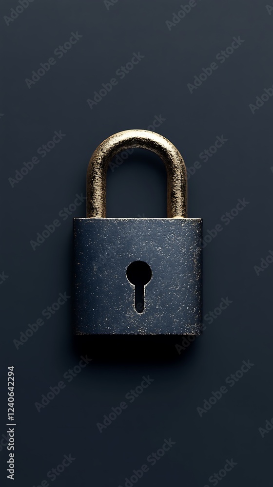 Safety concept Closed Padlock on digital background Safety concept Closed Padlock on digital background