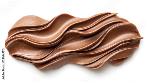 Wallpaper Mural Tasty chocolate spread with elegant ripples, top view, isolated on white Torontodigital.ca