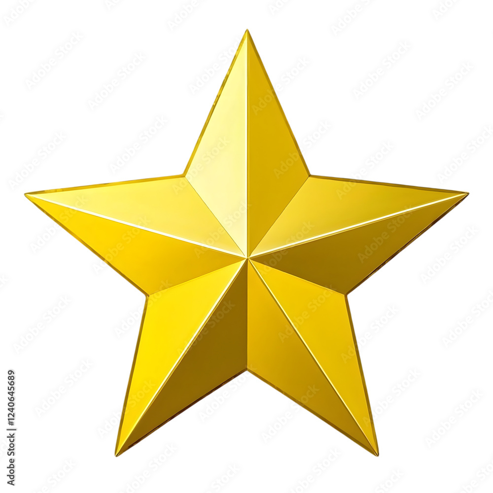 Fototapeta premium gold star isolated on transparent background