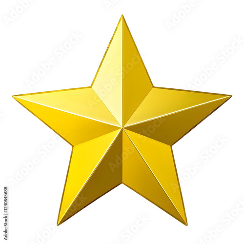 Wallpaper Mural gold star isolated on transparent background Torontodigital.ca