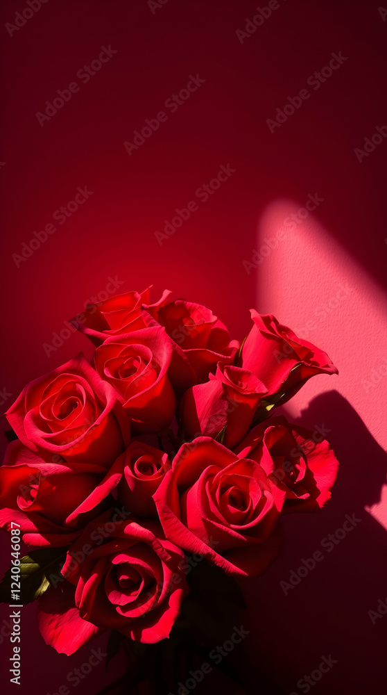 Valentine's day background card invitation, wallpaper or graphic resource to use on February. hearts and flowers, roses, mainly red color Valentine's day background card invitation, wallpaper or graphic resource to use on February. hearts and flowers, roses, mainly red color