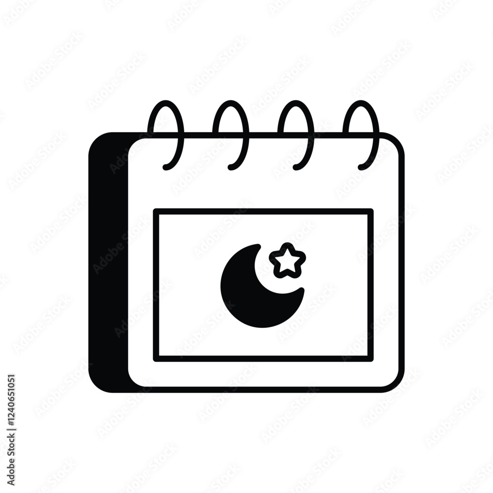 Eid Calendar icon vector stock illustration Eid Calendar icon vector stock illustration