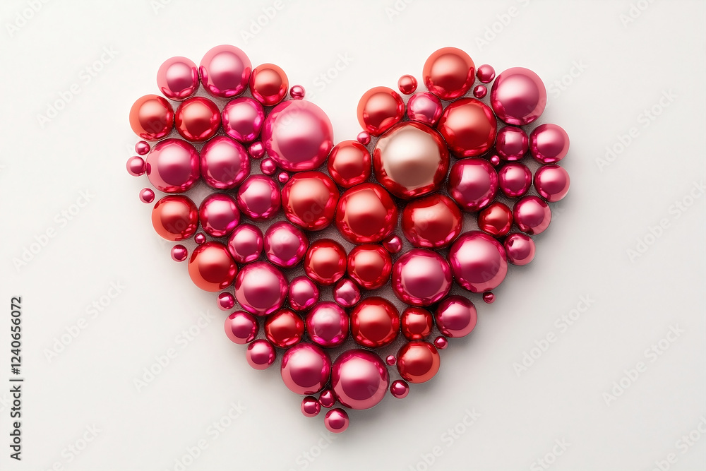 3D heart shape balloon illustration. 3D heart shape balloon illustration.